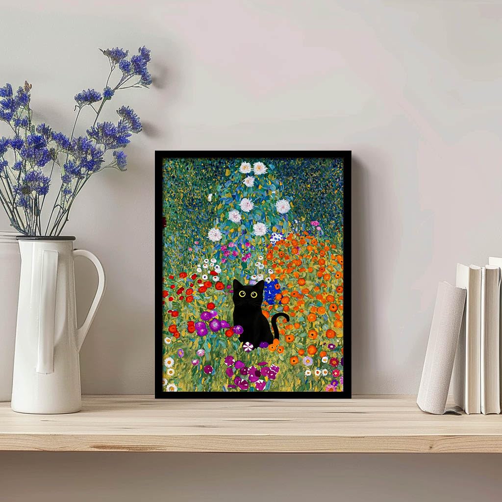 Hamduker Leinwand-Kunst, Katzen-Dekor für Schlafsaal, Schlafzimmer, Leinwanddrucke, ästhetische Monet-Katzen-Poster, Wohnzimmer-Dekor (Größe: 40,6 x 50,8 x 1 Stück)
