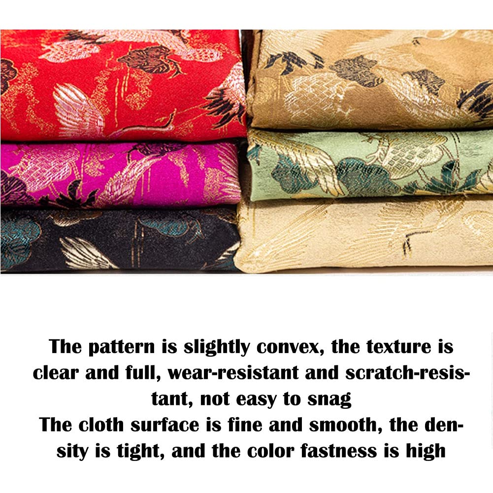 Brokatowa tkanina, Haftowana brokatowa tkanina adamaszkowa Jedwabna satyna do tapicerki kimono kostiumowego(Unique Colour)