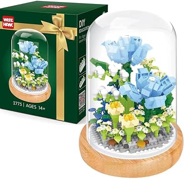 POSO Blocks Flower Toy, 543 Pieces, Never-Wilting Flowers, For Adults, Children, Interior, Dried Flowers, Bouquets, Flower Shop Displays, Flower Arrangements, Building Blocks, DIY, Room Decoration