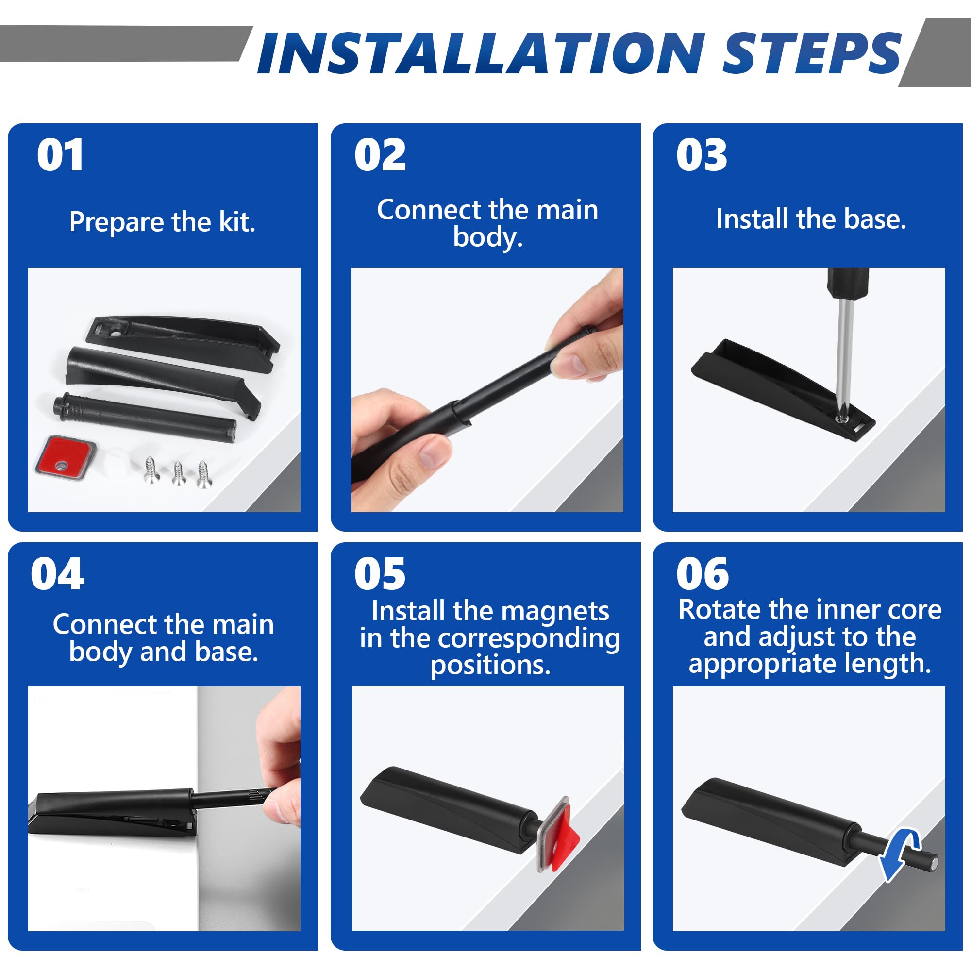 4 Pezzi Push Pull per Ante Apertura a Pressione Ante Chiusura Magnetico Pressione Home Push to Open Custodia in Alluminio Chiusura Push Pull Ante per Mobile Apertura Pressione Sistema