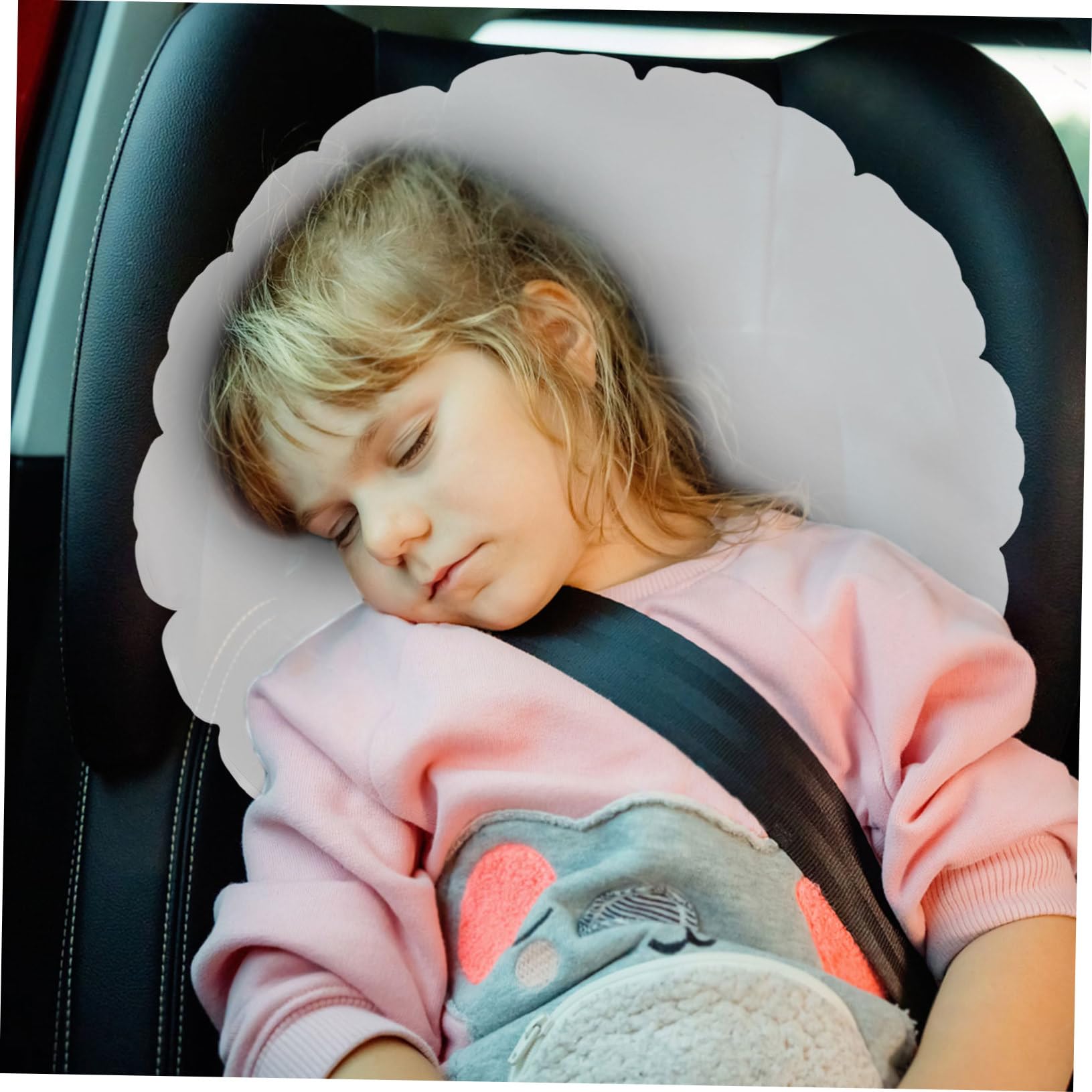 Cabilock 4pièces Coussin Gonflable Transparent pour Camping Et Voyage pour Canapé Et Siège Auto Confort Optimal pour Cou Compact Et Portable