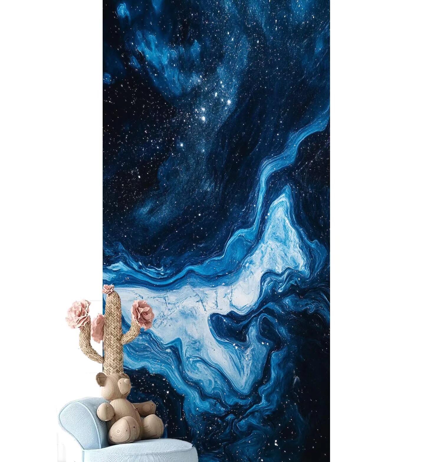 Dipingere con i Numeri per Adulti Bambini, Paint by Numbers con Pennelli Pittura a Pigmento Acrilico, Fai Da Te con Kit, Decora la casa Regalo (Senza Cornice)- Fantasia,cielo stellato 90x260cm V-958