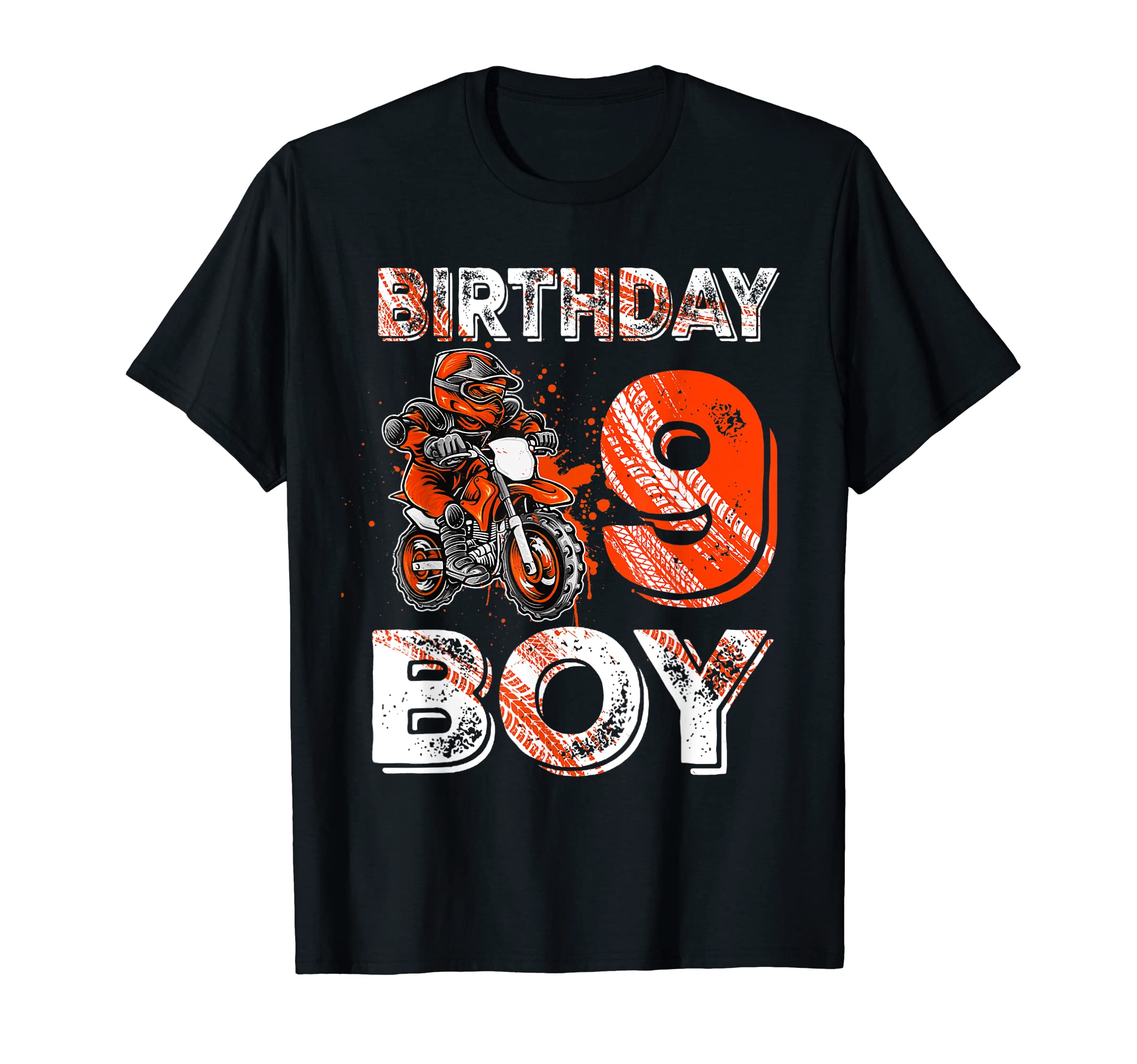 9 Year Old Boy Birthday Gift Motocross MX BdayDirt Bike 9th Birthday Shirt Dirtbike Motorcycle Lover 2022 T-Shirt
