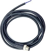Vista 2 de Cable Conector Macho M12 de 5 Pines de 6.56 pies, Enchufe de Aviación Recto Código A, Cable Eléctrico PVC Industrial Moldeado Sin Blindaje 2M AWG22