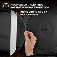 Vista 2 de Big Fudge Fundas para disco de vinilo de 12 pulgadas - Fundas interiores, paquete de 50 - Fundas de vinilo de papel pesado, libres de ácidos