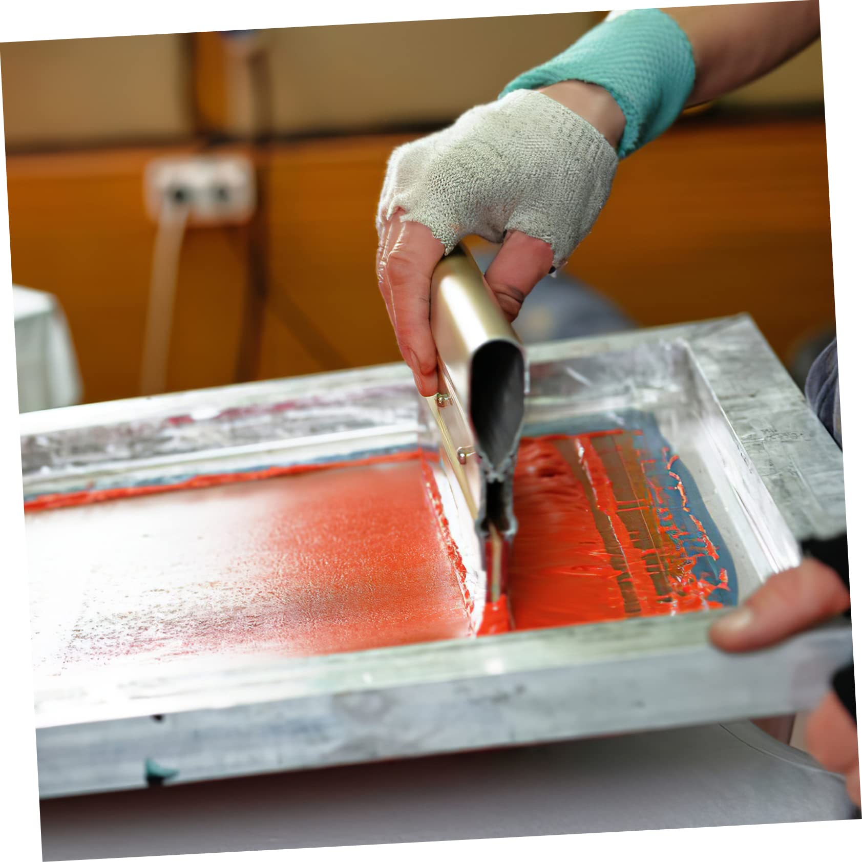 NUOBESTY Telaio Serigrafico in Lega di Alluminio Resistente e Leggero per Stampa su Tessuti, Struttura Semplice e Dimensioni Adatte per Attività Fai-da-te e Ragazzo Ragazza