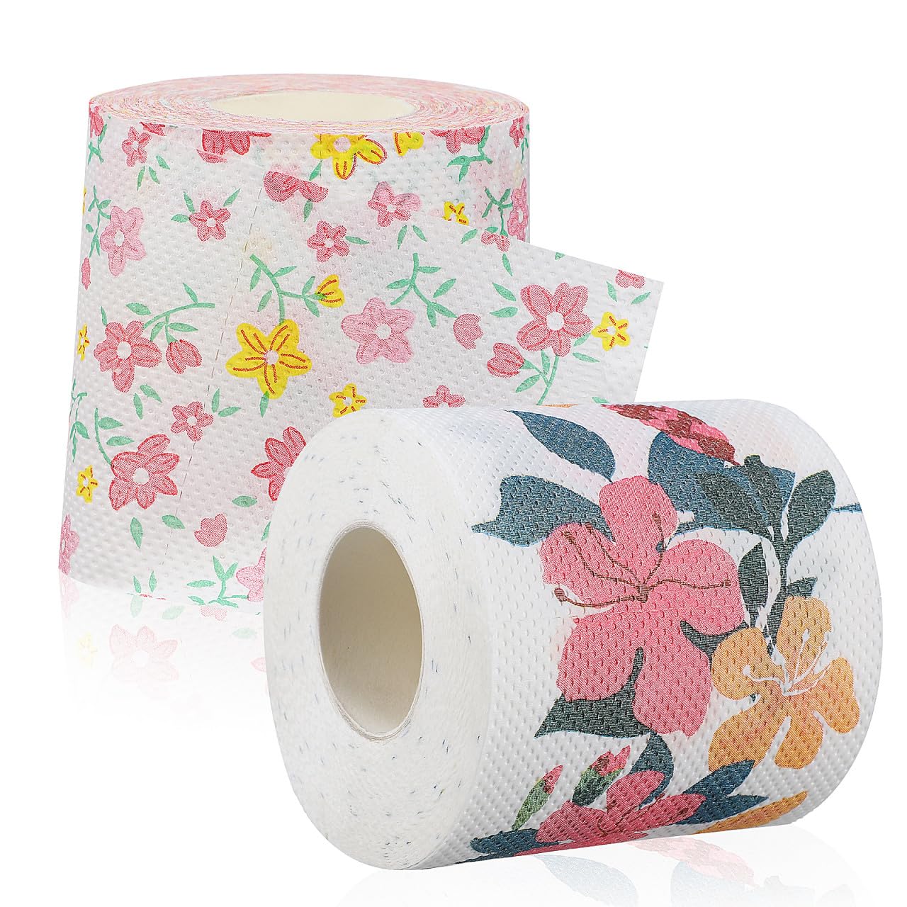 Papel higiénico floral para fiesta y decoración en la sala de estar
