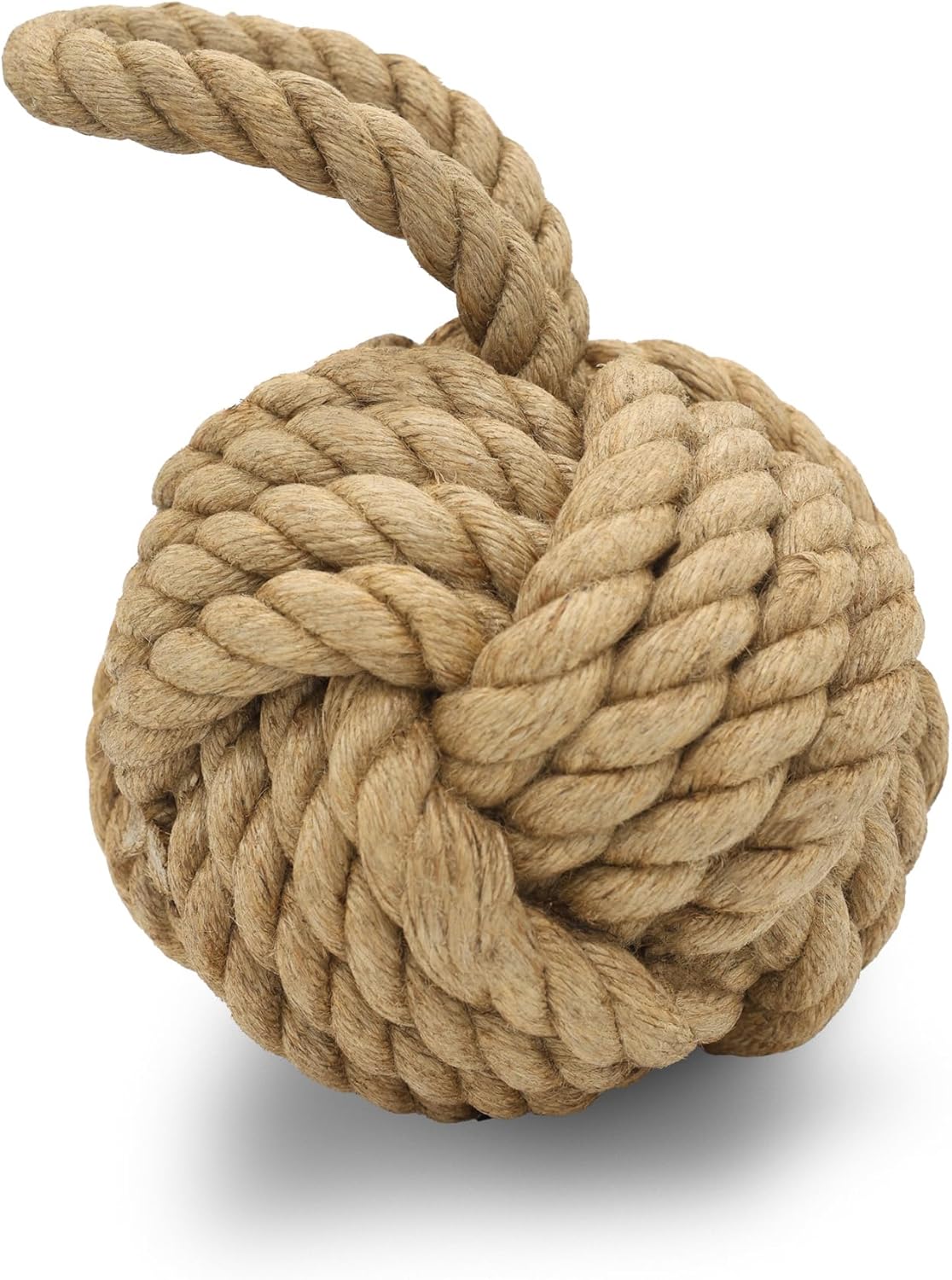 Decorative Door Stopper, Handmade Jute Sailor Knot Door Stop with Handle, Heavy Weighted 4.2 lbs Doorstop for Bottom of Door, Farmhouse Nautical Home Decor for Bedroom Living Room