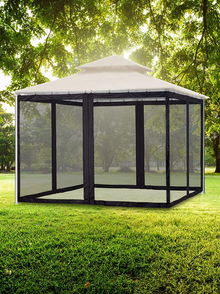 CDQL Moustiquaire pour Tente D'auvent Extérieur, Durable, Murs D'écran de Style Rideau à Faire Soi-même pour Tonnelle de Patio, Installation Facile, Fermeture à Glissière, éloigner
