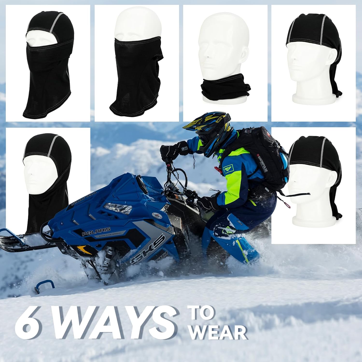 100% Merino Wool Balaclava, Winter Warm Ski Mask for Men Women Cold Weather Gear - Image 5