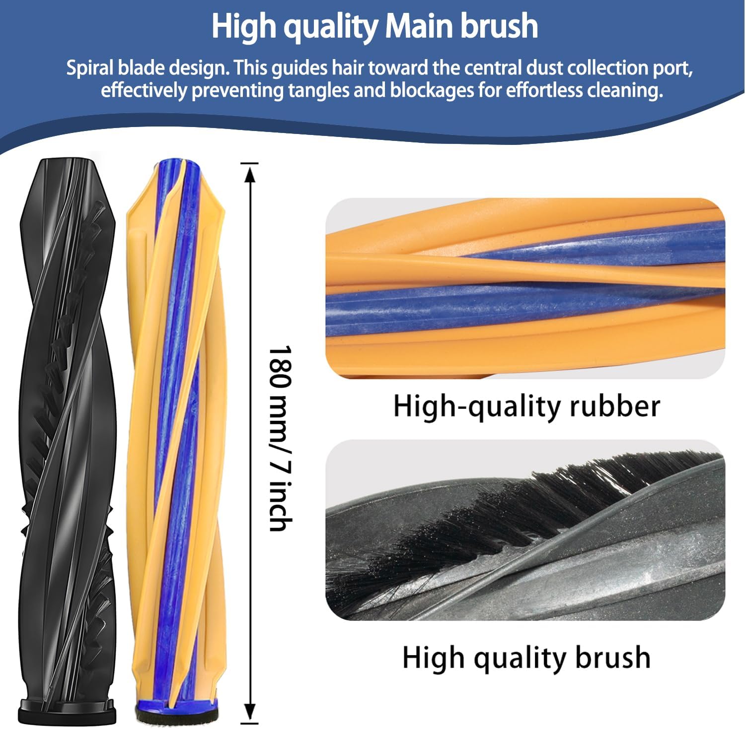 Replacement Accessories Kit Compatible with ﻿Dreame X60 Max Ultra Complete/X60 Ultra Robot Vacuum Parts,1 Main brush 4 HEPA filter 6 Mop Pad 6 Side brush 6 Dust bags
