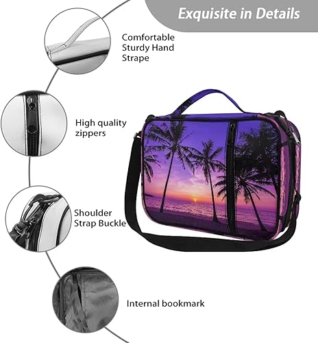 Miniatura 7 de Belidome Funda para la Biblia hawaiana con correa ajustable para el hombro para mujeres y niñas, funda cruzada para la Biblia, bolsa de mano con
