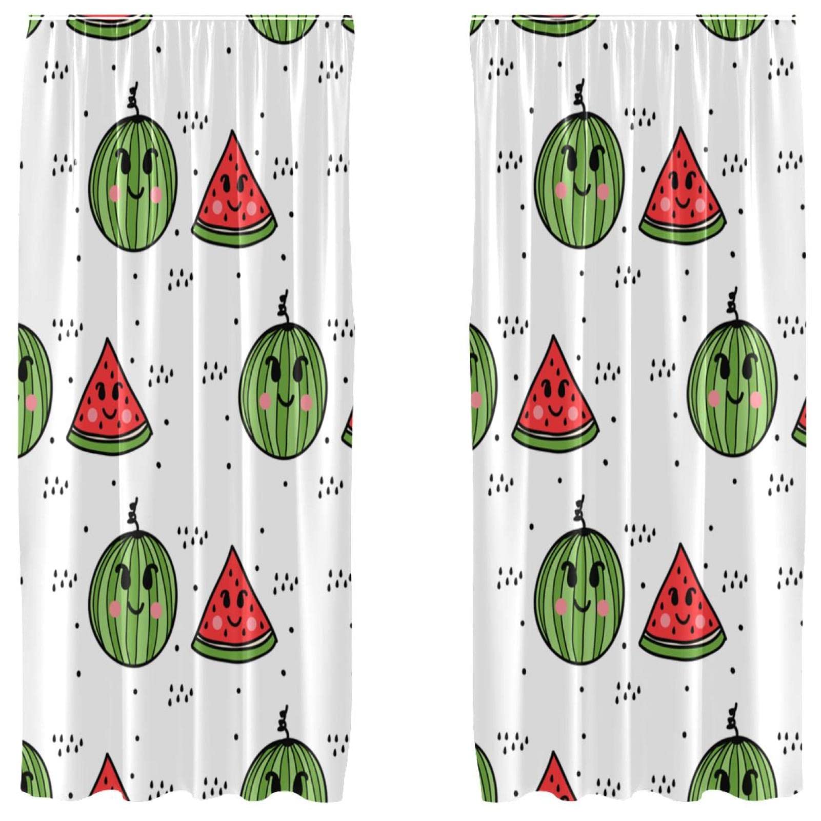 Rideaux occultants motif pastèque 140x213 cm pour embellir une chambre d'enfant