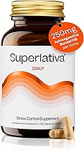 Superlativa Daily Electra Ashwagandha Sensoril® 250 mg - Premium Formula with Bacopa and Schisandra - Regulates Cortisol and Improves Sleep - 60 Vegan Capsules