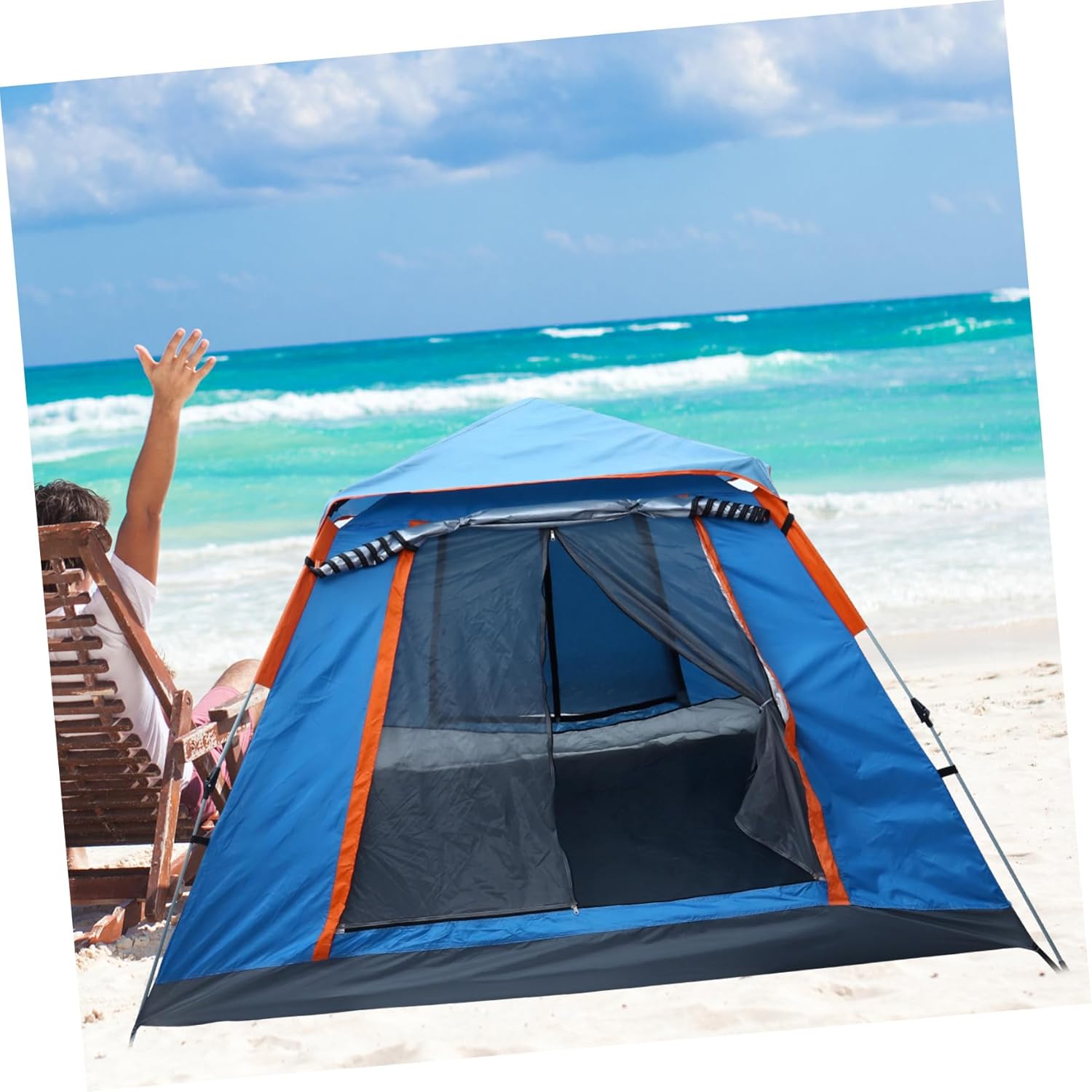 Hemoton 1set Portable Outdoor Camping Tent Automatic Folding Tent for People Easy to Carry Setup for Camping Hiking and Travel