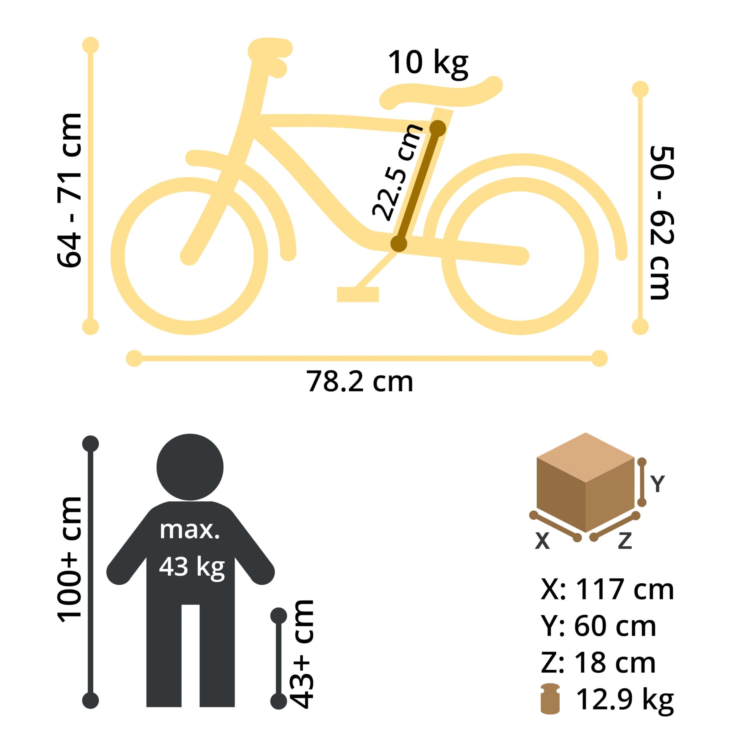 BIKESTAR Bicicletta Bambini 4-5 Anni da 18 Pollici | Bici per Bambino et Bambina Mountainbike con Freno a retropedale et Freno a Mano |