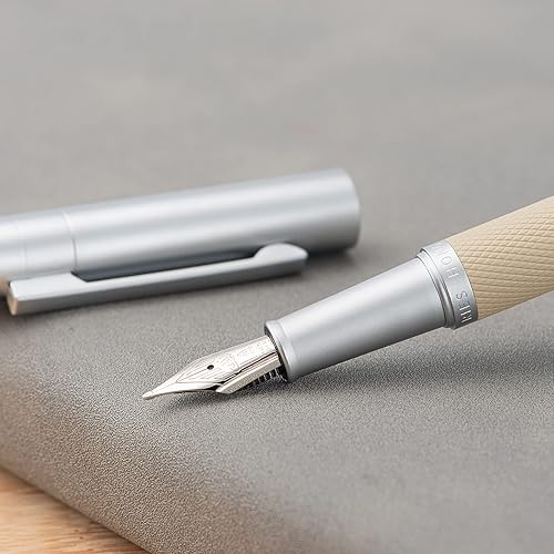 Miniatura 56 de Hongdian Black Forest - Pluma estilográfica de punta media, diseño clásico con convertidor y estuche de metal Negro -,Azul,Latón,Fibra de