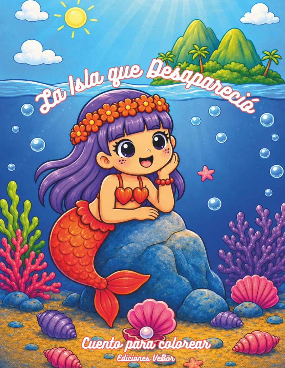 La Isla que Desapareció: Cuento para colorear (Mi Libro de Sirenas y Amigos del Mar)