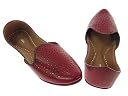 Fulkari Men Pointed Red Genuine Soft Leather Casual Jutis | Bite and Pinch Free Jutti | Punjabi Dailywear Flats Juttis | Man Office wear Flat Mojari Ethnic Shoe Jutti | 9 gallery image
