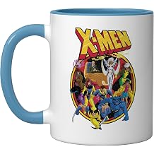 Marvel X-Men Animated Series Retro 90s Ceramic Mug, Blue/White, 11oz