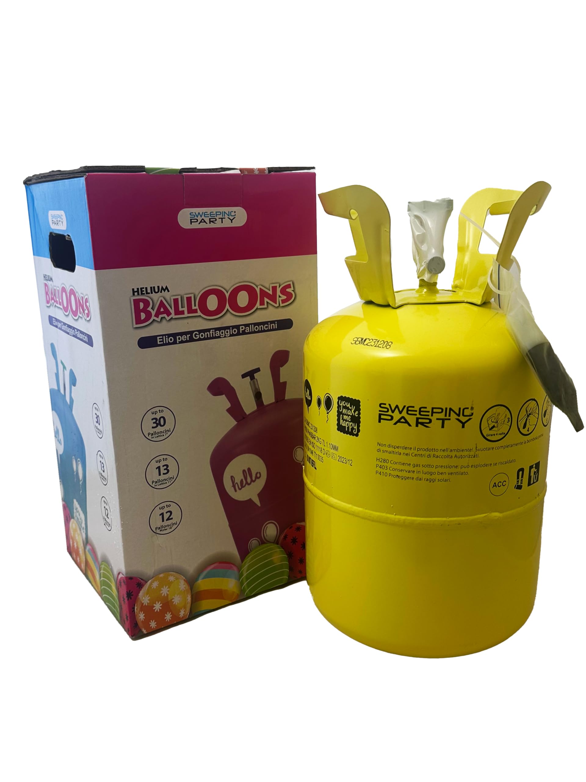 Feste Compleanno Bombola Elio 0,15 M3 Per Palloncini Fino A 20