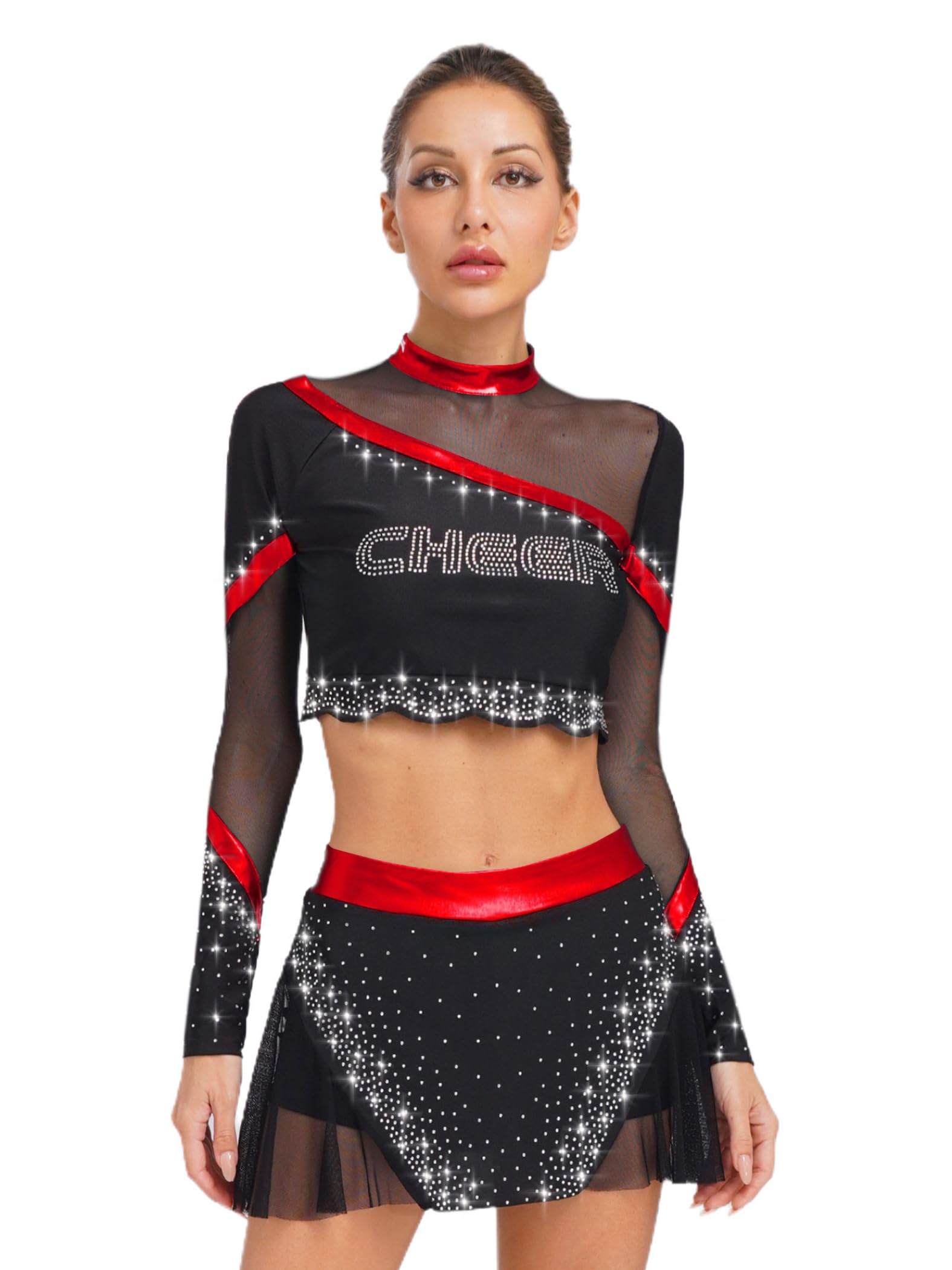 Traje de animadora cómodo y elástico para coreografías y disfraces 6