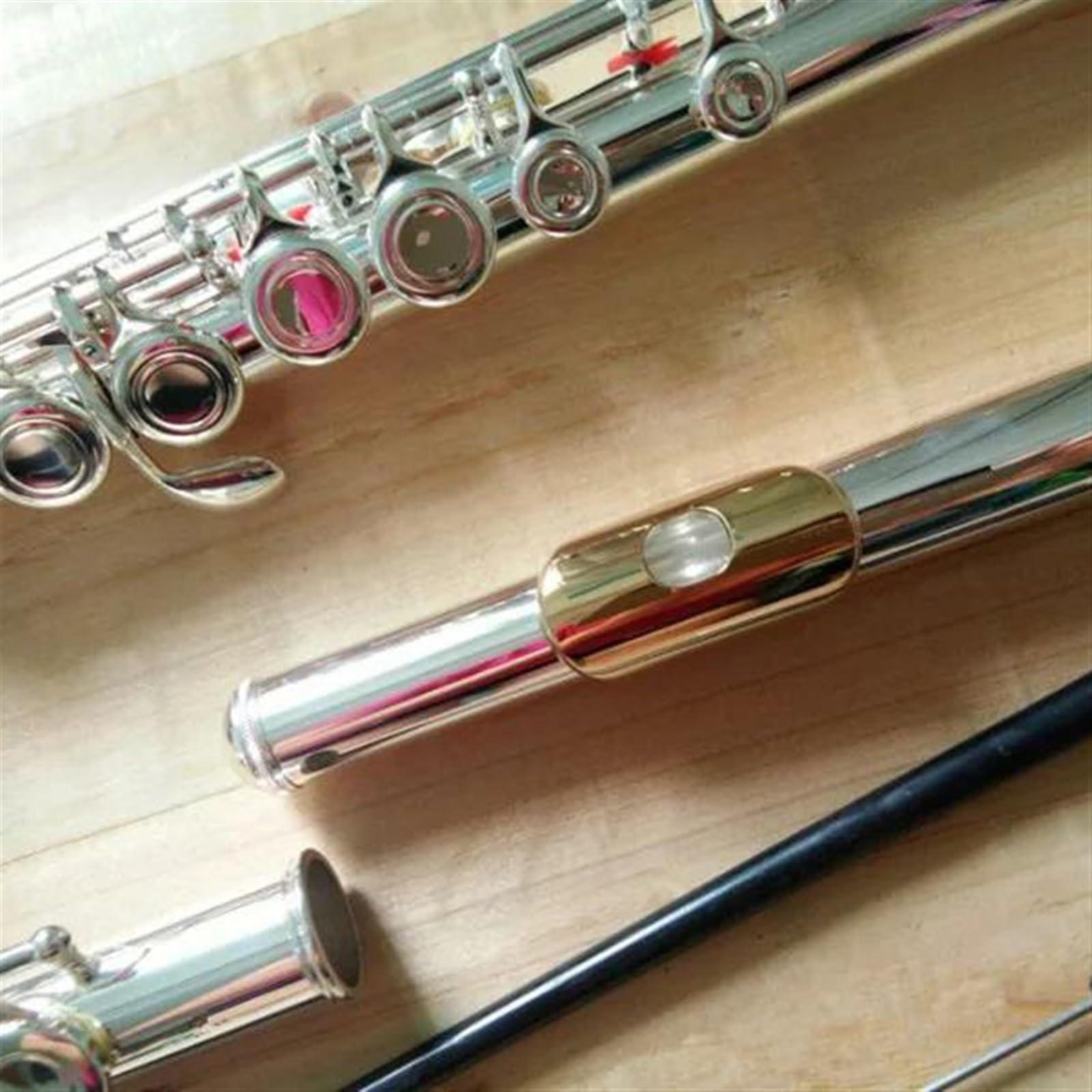 Flauto Traverso Flauto D'argento Strumento Musicale Chiuso 16 Sopra E-Key C Tune Flute