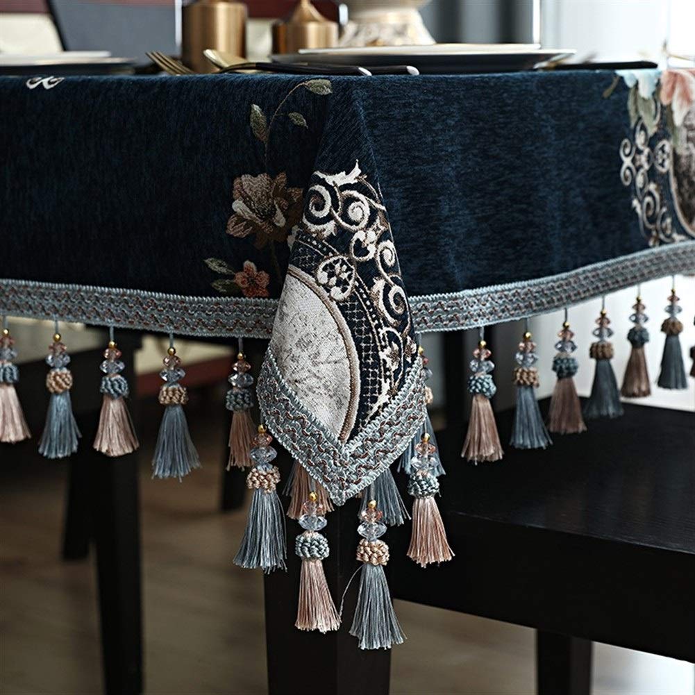 Cubierta de Mesa Decoración Floral de la impresión del cordón Resistente a Las Manchas de Agua Manteles de Tela for Comedor Resistente Mantel y sin Arrugas Decoración de Cocina