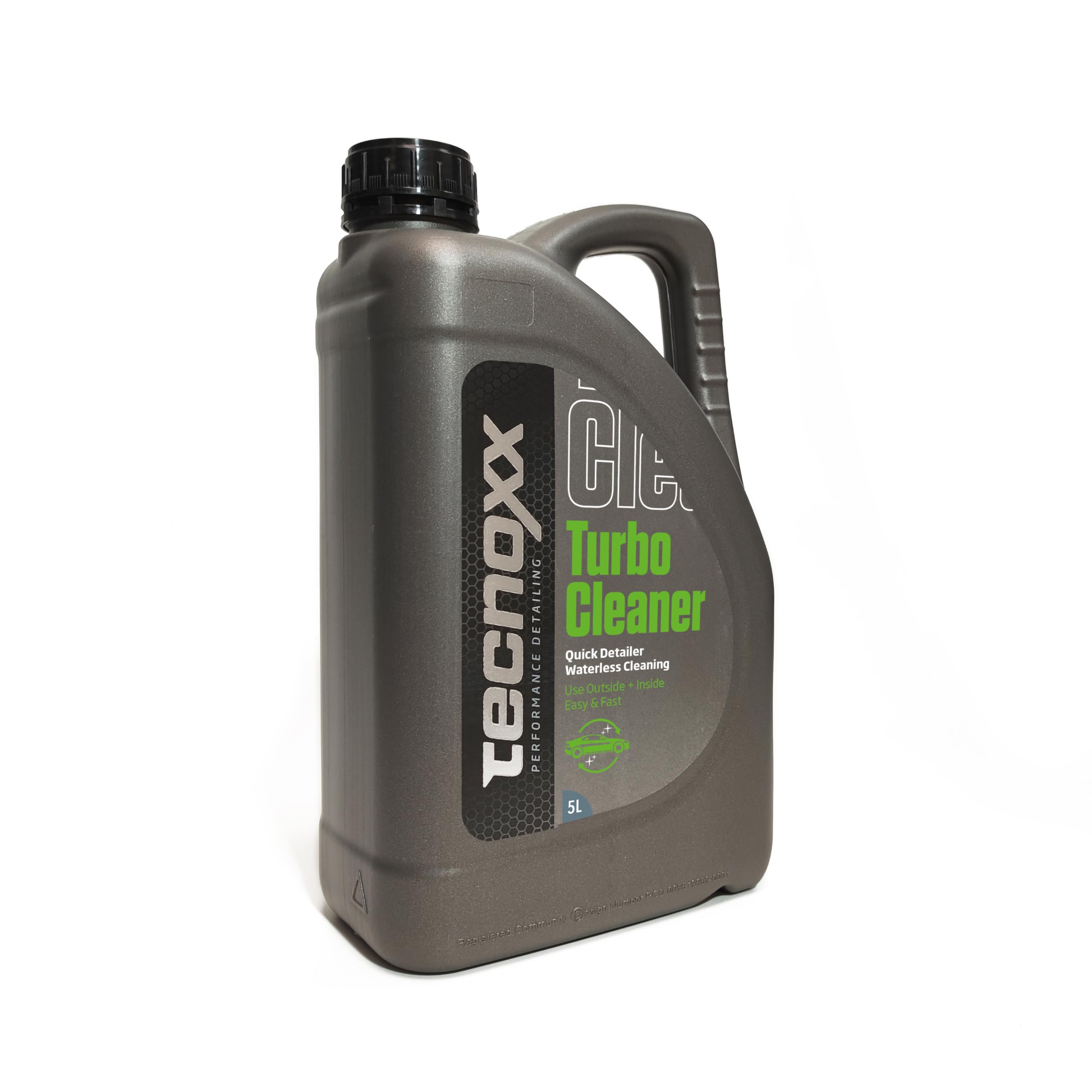 Tecnoxx - Turbo Cleaner Quick Detailer Nettoyant Rapide pour Voiture à Sec Sans Eau Sans Rayures, Brillant Protecteur, Finition Uniforme Sans Taches, Conditionnement Professionnel 5L