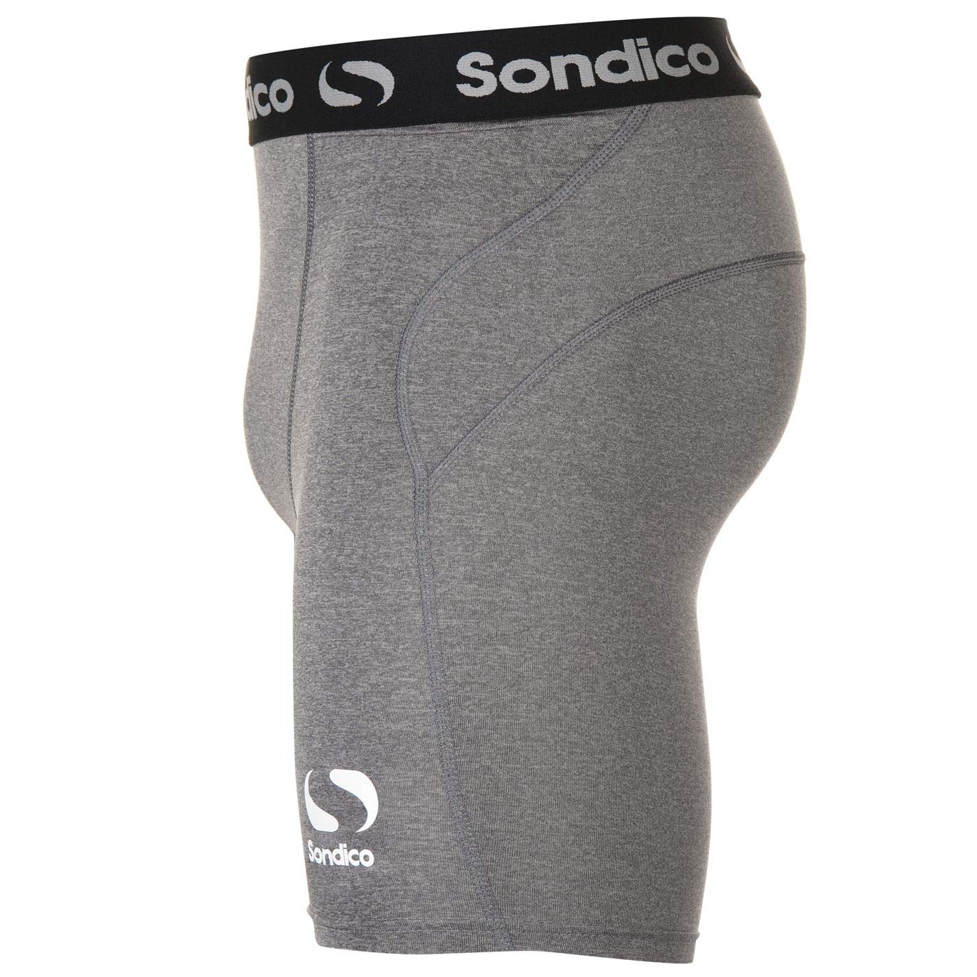 Sondico Core 6 - Pantaloncini a compressione da uomo, modello Baselayer grigio. M