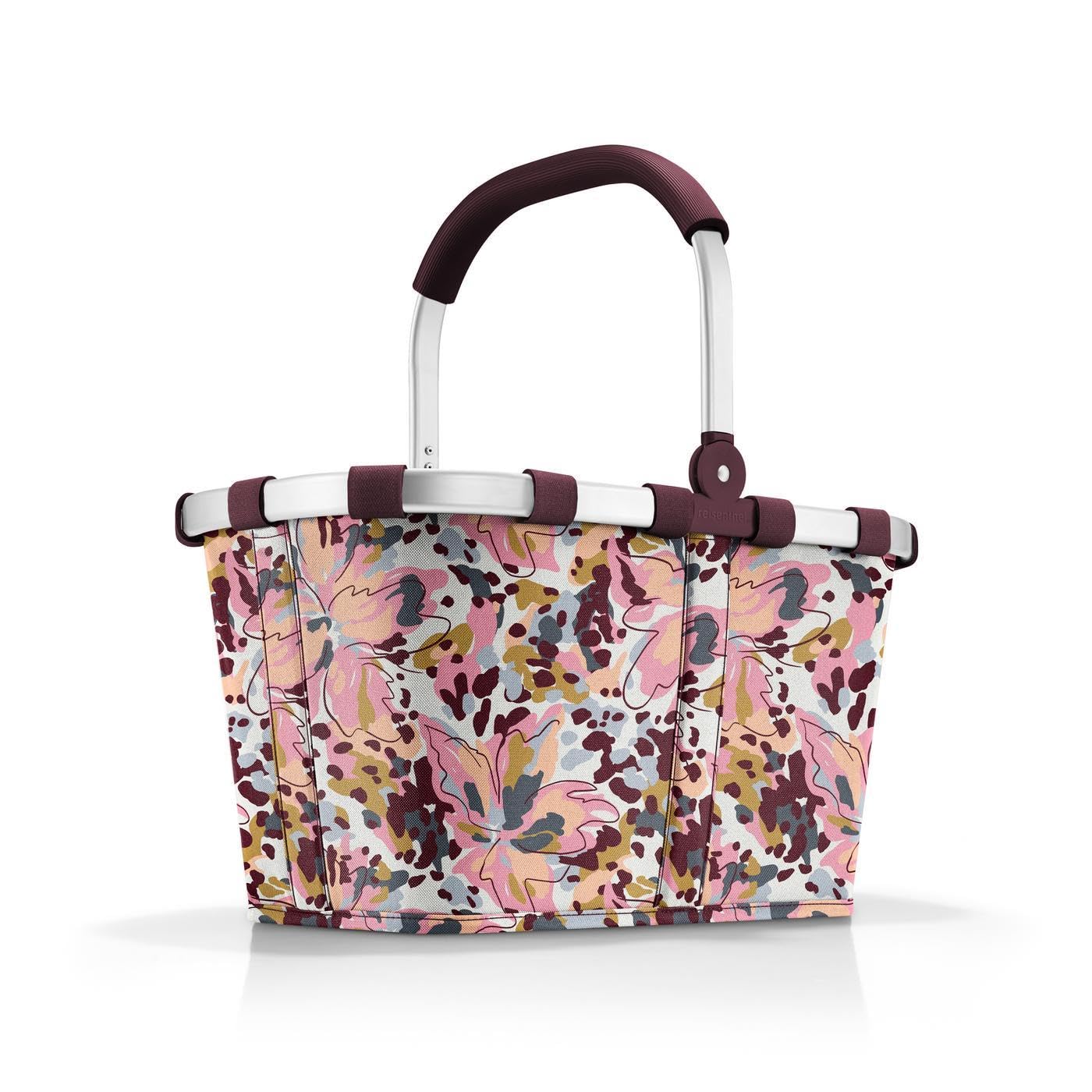 reisenthel carrybag flora rose – Stabiler Einkaufskorb mit viel Stauraum und praktischer Innentasche – Elegantes und wasserabweisendes Design