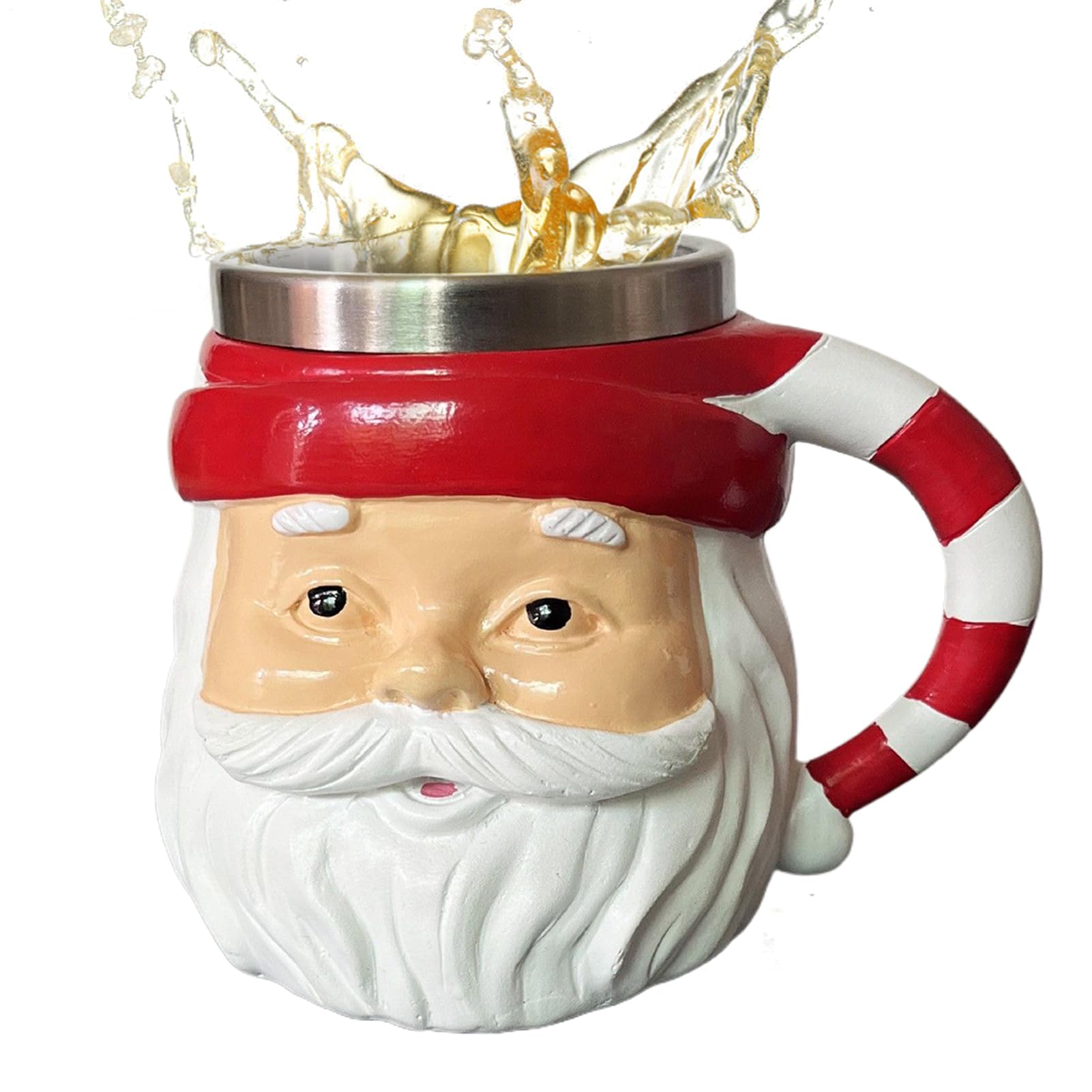 Vaso de Navidad con inserto de acero inoxidable taza térmica con asa