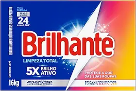 Brilhante Sabão Em Pó Limpeza Total 1 6Kg