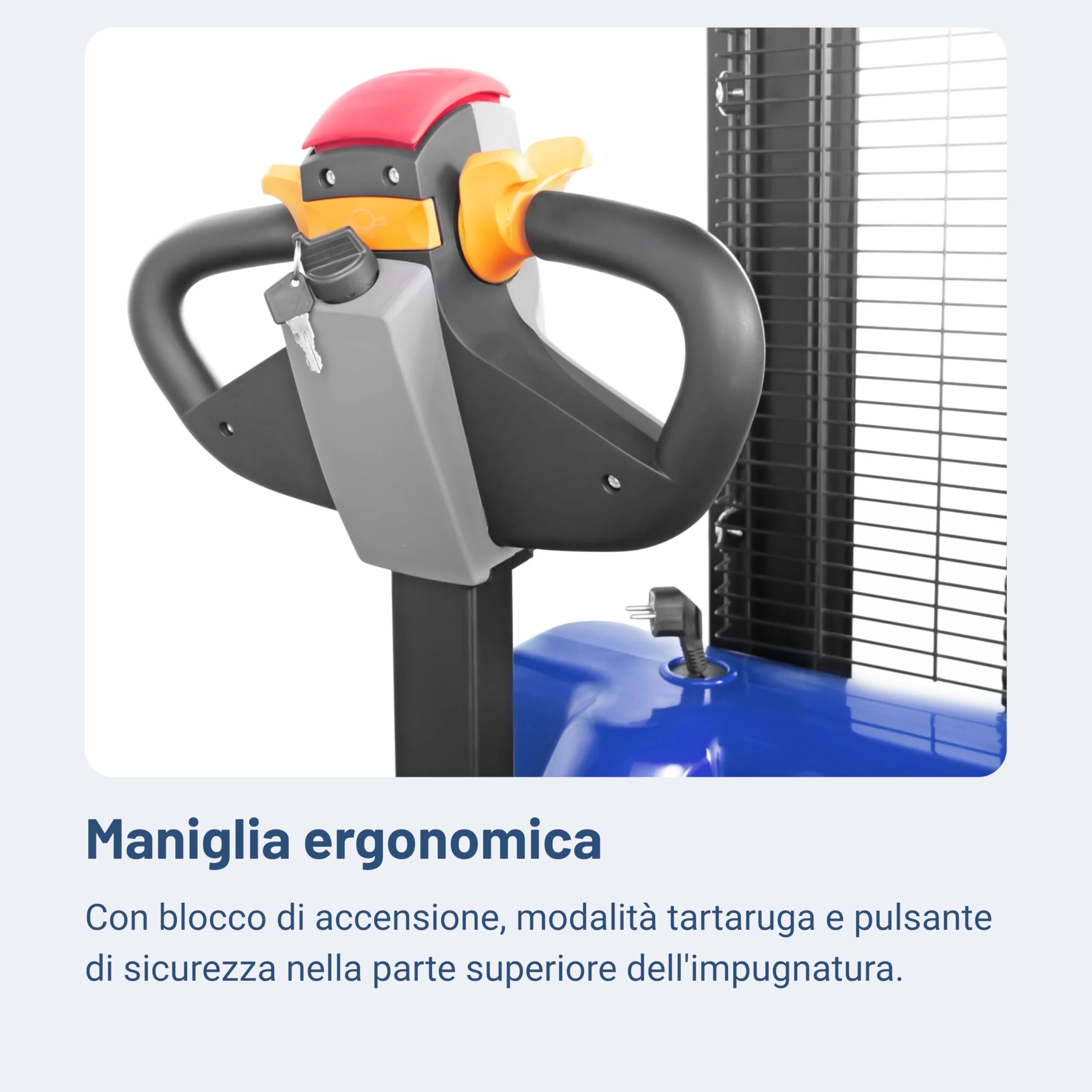 Pallit Carrello elevatore elettrico BUDGET-L | altezza di sollevamento 3500 mm | portata 1200 kg | incl. 2 batterie