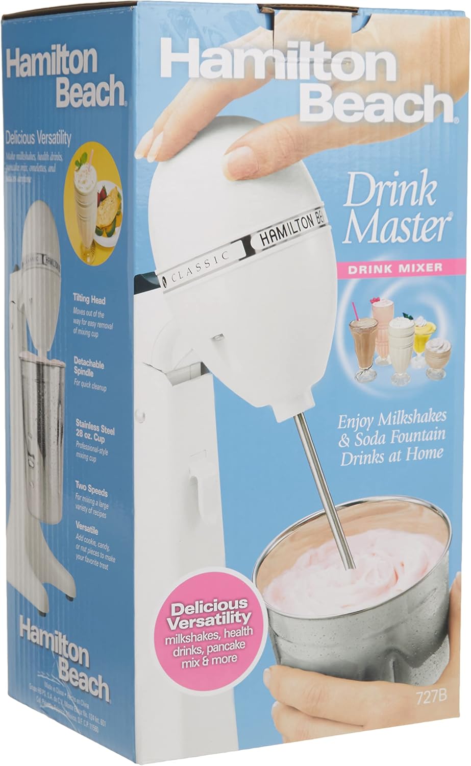 White Hamilton Beach 727B Classic DrinkMaster Drink Mixer Mixers