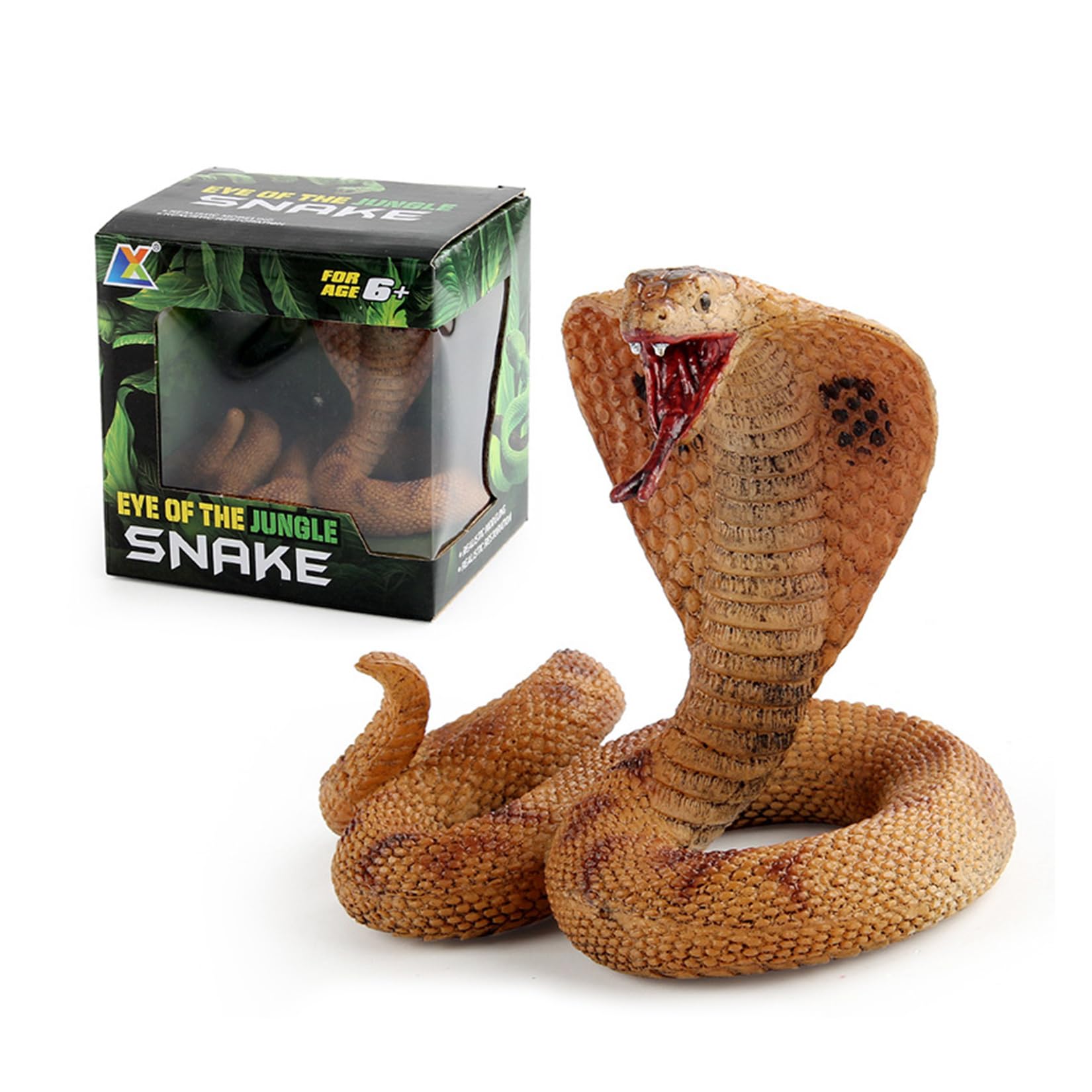 Amazon | EUHELOPA フードコブラ 蛇 フィギュア 動物 おもちゃ