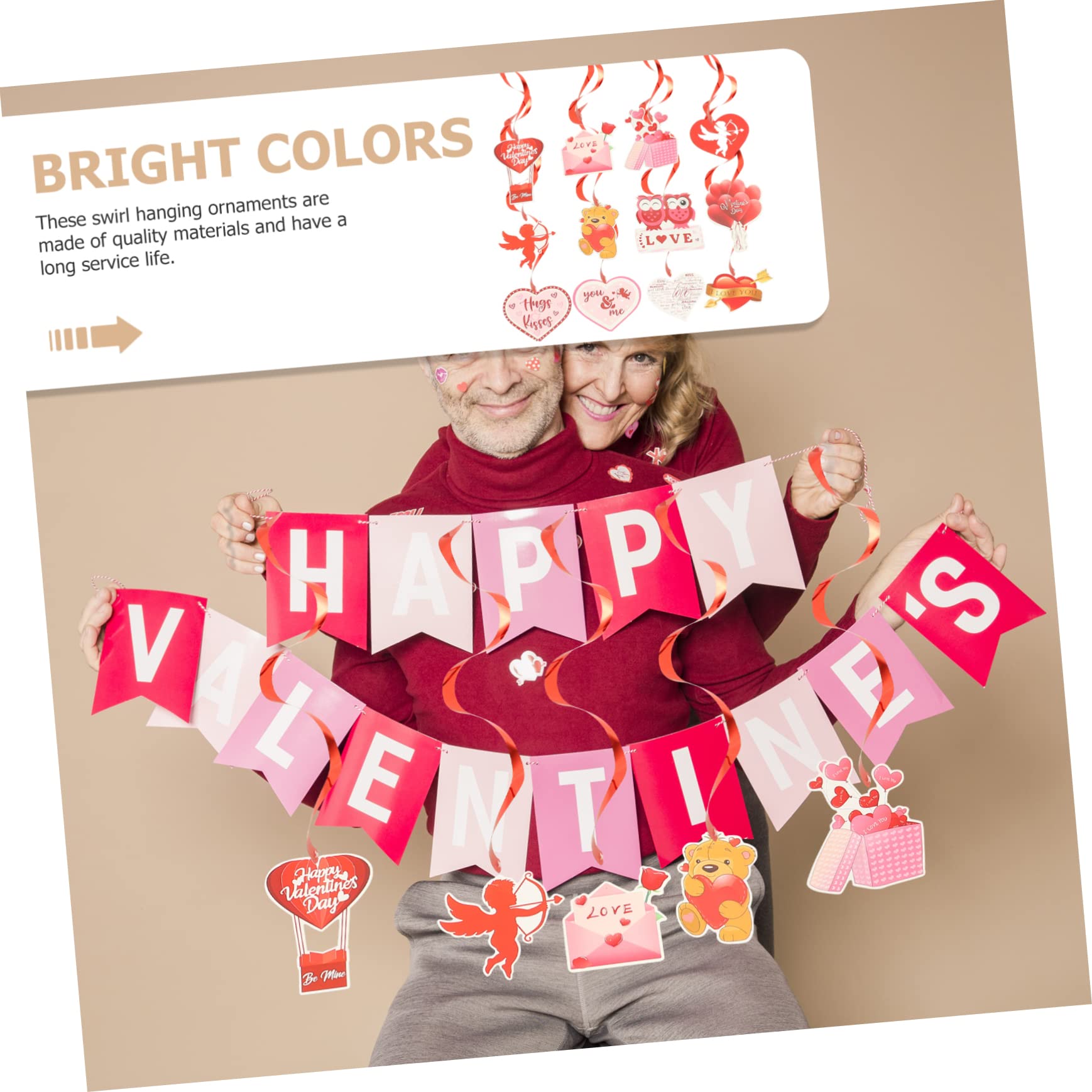 Alipis 48stücke Teiliges Herz-Angel Spiralpendel Für Valentinstag Hochzeiten Und Partys Romantische Dekoration Für Deckenhängungen Und Besondere Anlässe