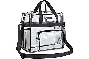 BAGENIUS Clear Stadium Tote Bag: See Through Large Transparent Tote Bag for...