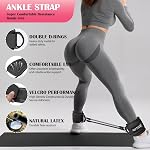 KUTIZE Ankle Resistance Bands with Cuffs & Fabric Resistance Bands Set - Legs & Glutes Workout Equipment for Women & Men, Home Gym Heavy Exercise Bands for Butt, Hip, Yoga,Strength Training