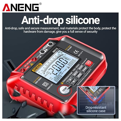 Miniatura 2 de Multímetro digital MH13 Megómetro ohmios probador aislamiento tierra alto megohmímetro herramienta medidor de resistencia de voltaje probador con