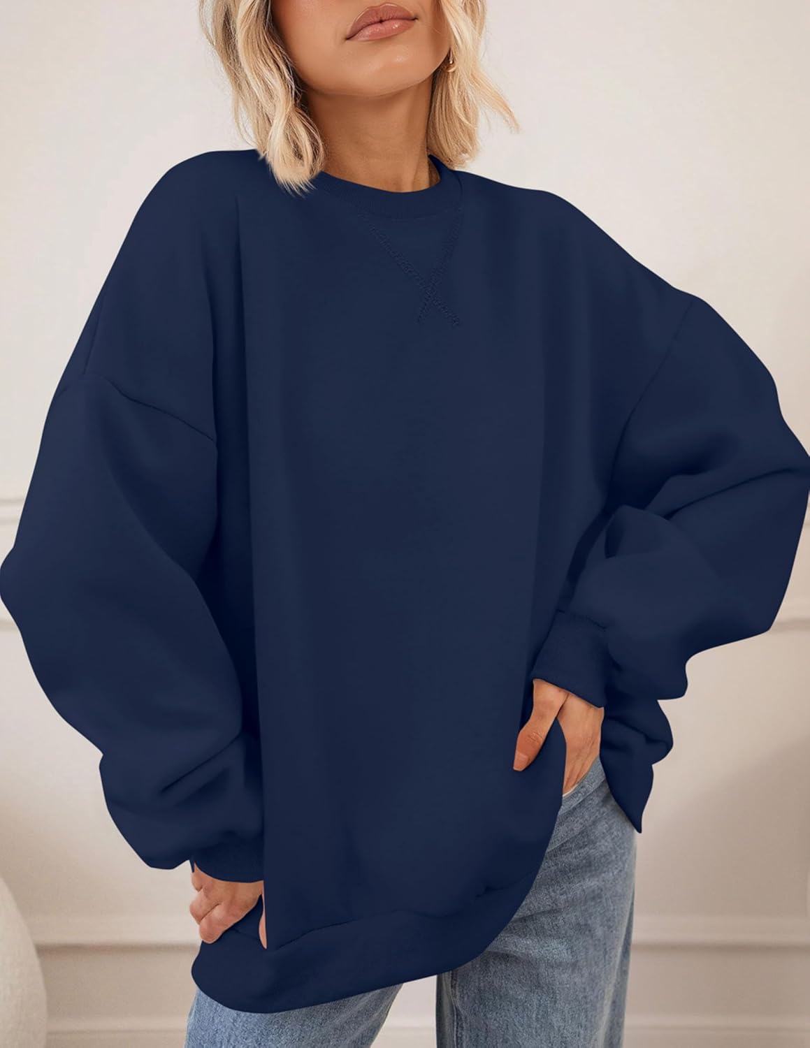 PRETTYGARDEN Oversized Sweatshirt for Women Fall Outfits 2026 Crewneck Long Sleeve Tops Fleece Pullover Winter Clothing - Image 7