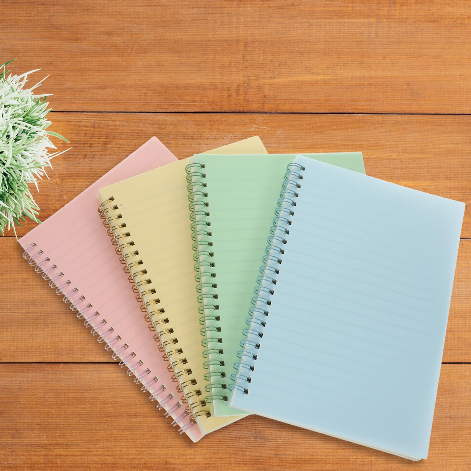 Artibetter 4 Stück-pack Spiralblock A5 aus Pp und Papier mit Robuster Hülle