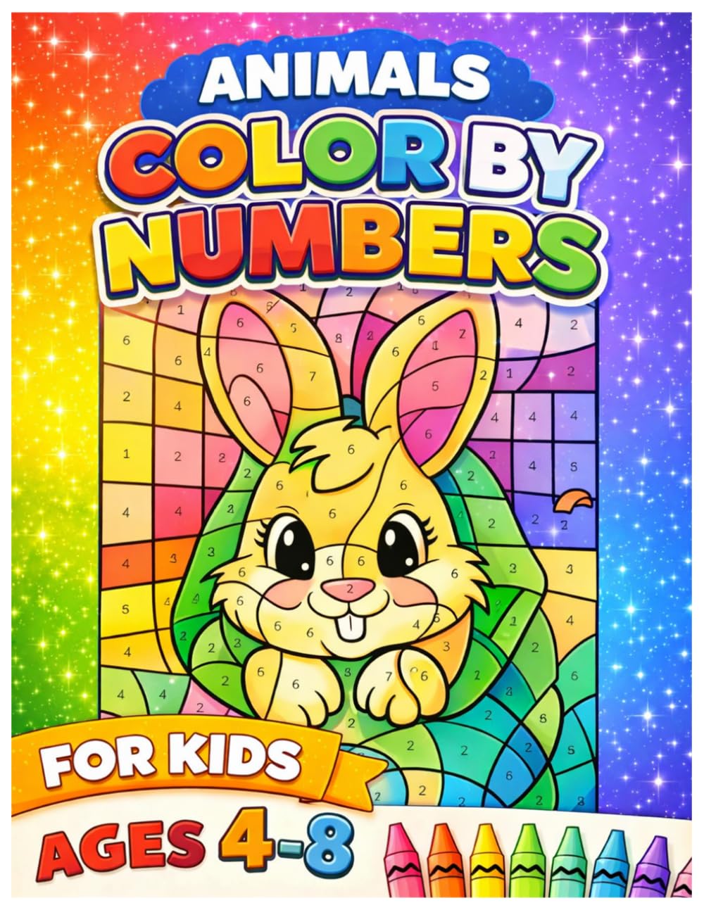Animals Color by Numbers for Kids Ages 4-8: Fun and Easy Number Coloring with Cute Animal Designs