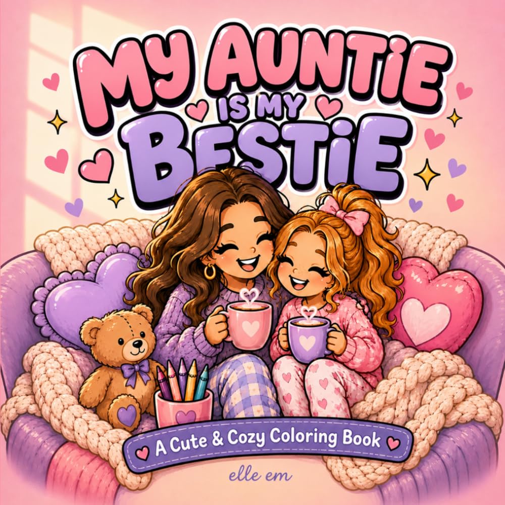 My Auntie Is My Bestie: A Cute and Cozy Coloring Book for Aunt and Niece Filled with Fun, Easy Pages and Sweet Bonding Moments