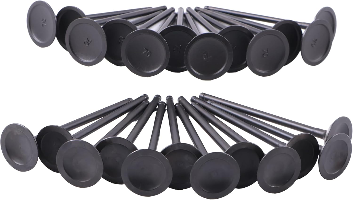 24PCS Engine Valves Compatible with Honda Odyssey 3.5L 03-07 Accord 3.0L 2002-2010 14711RYEA00 14721F8EA00