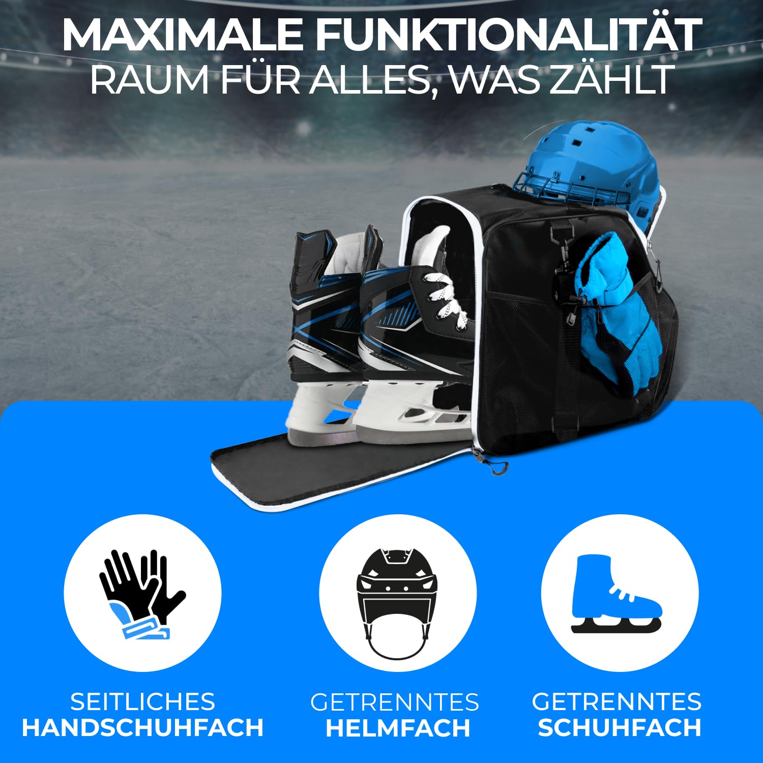 STYNGARD Schlittschuhe Damen & Herren Inliner Tasche - Inlineskates Tasche und Schlittschuhtasche für Eislaufschuhe aus robustem Material - Modell Ottawa