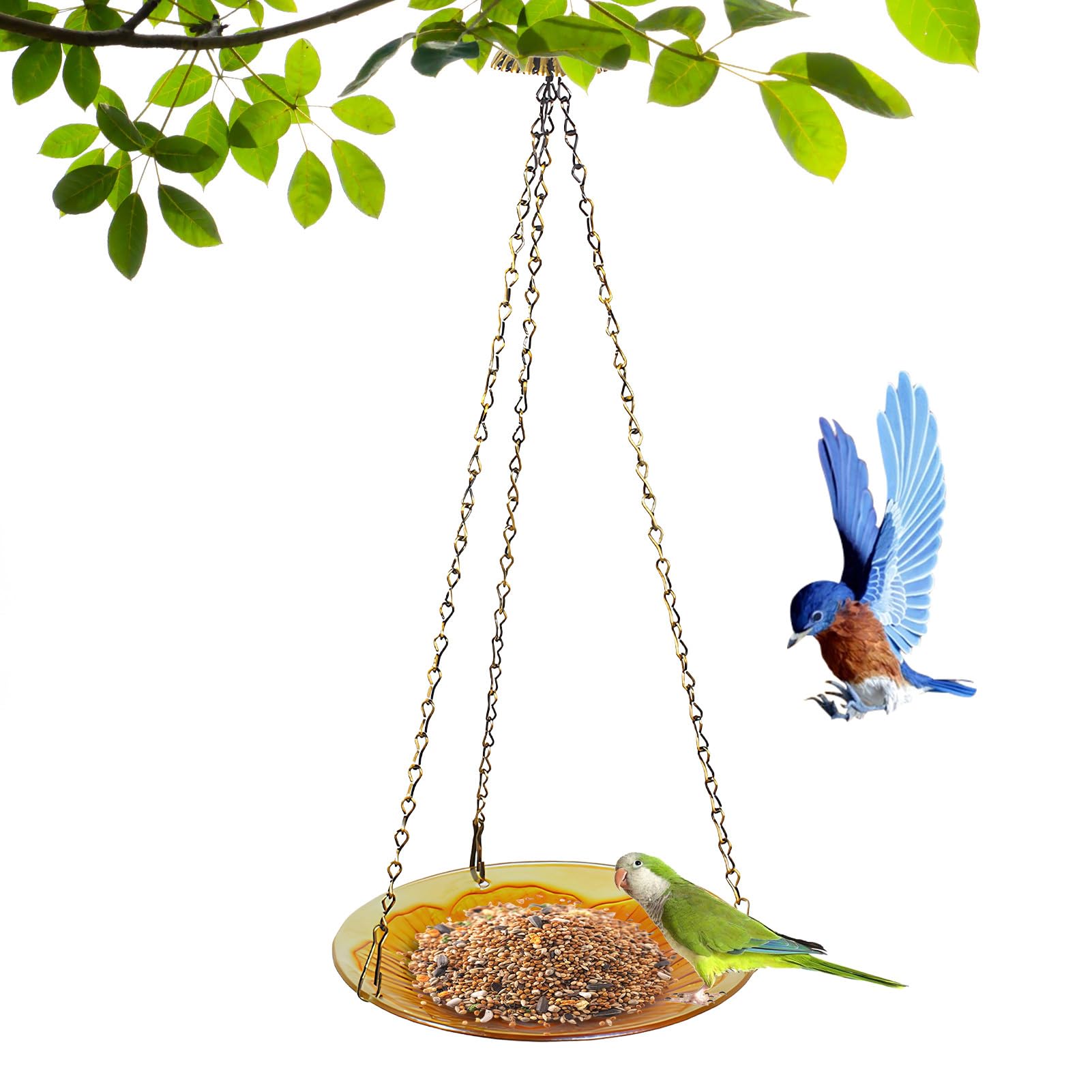 Mangeoire à oiseaux extérieur plat floral pour balcon