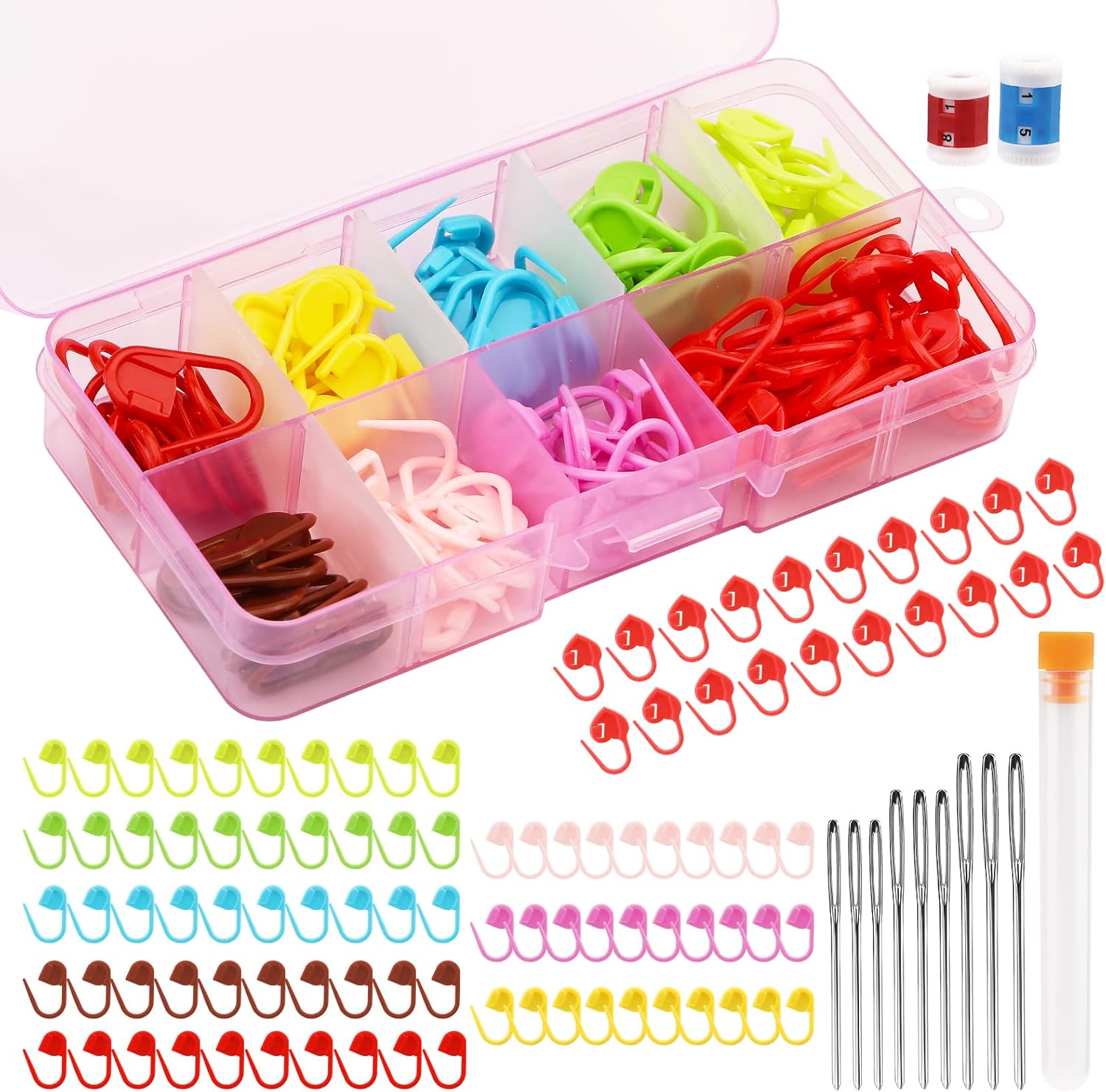 Amazon.com: Nitlak 112Pcs Knitting Markers Stitch Locking Clips ...