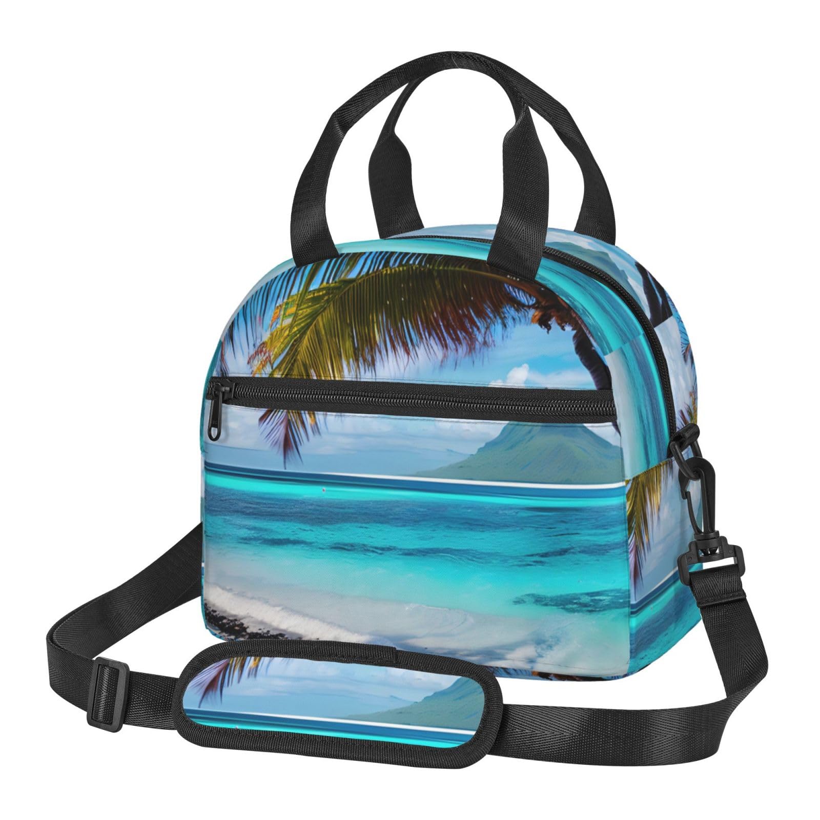 Tahiti Sac à déjeuner isotherme réutilisable pour adultes pour le travail, les voyages, les femmes et les hommes