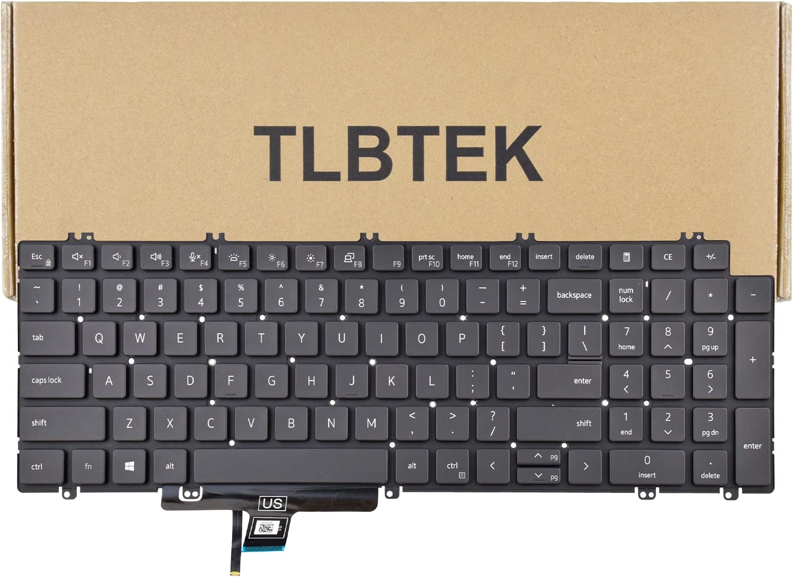 Keyboard Replacement Compatible with Dell Latitude 5520 5521 5530 Precision 3560 3561 Series Laptop P/N: N7N16